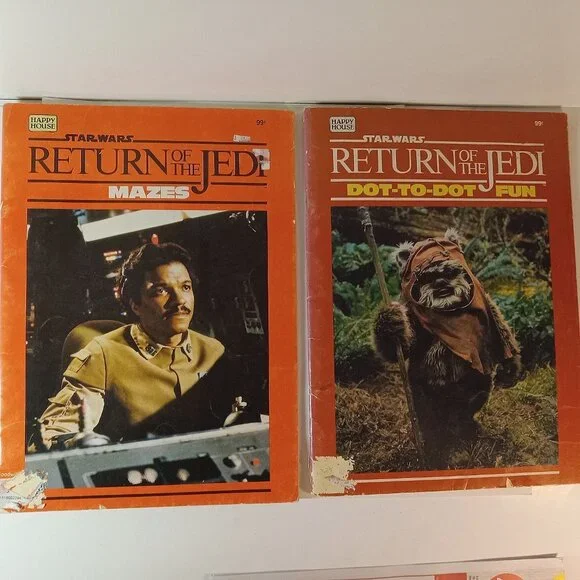 Vintage Set of 2 Return of the Jedi Activity books " used" - Picture 1 of 11